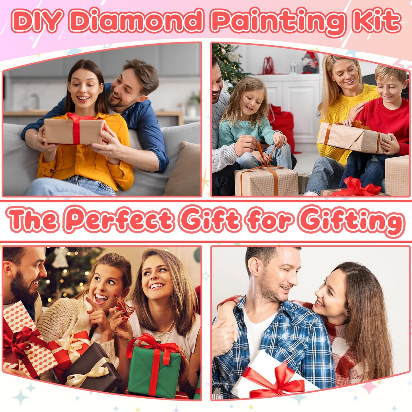 Foxonaut Beach Diamond Art for Kids with Frame, Easy Diamond Art Painting Kits Ages 6-8-12, DIY Gem Art for Kids,Art and Crafts for Girls Boys Gift (7x7inch)