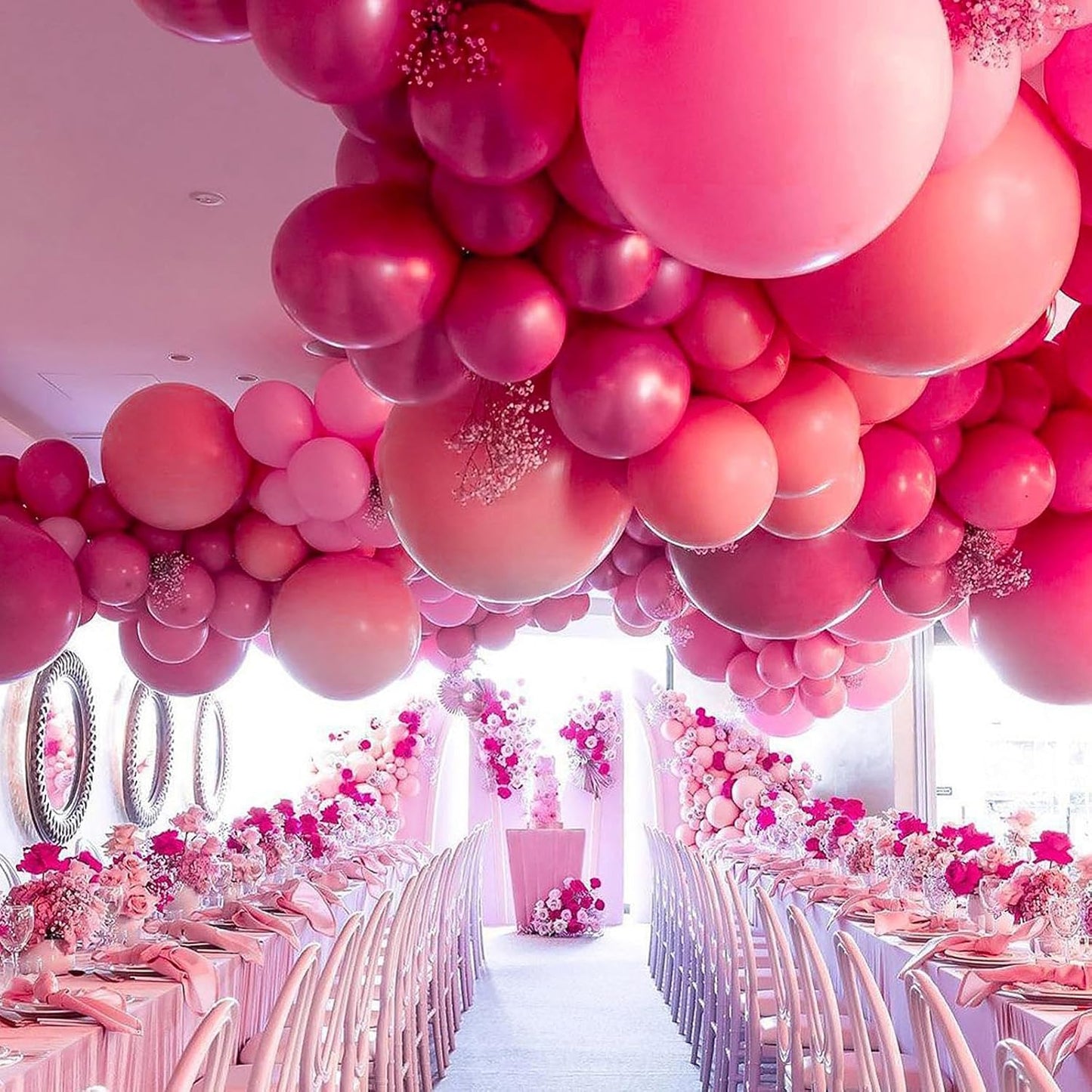 PartyWoo Hot Pink Balloons - 100pcs 12 Inch Magenta Fuchsia Balloons for Celebrations & Events