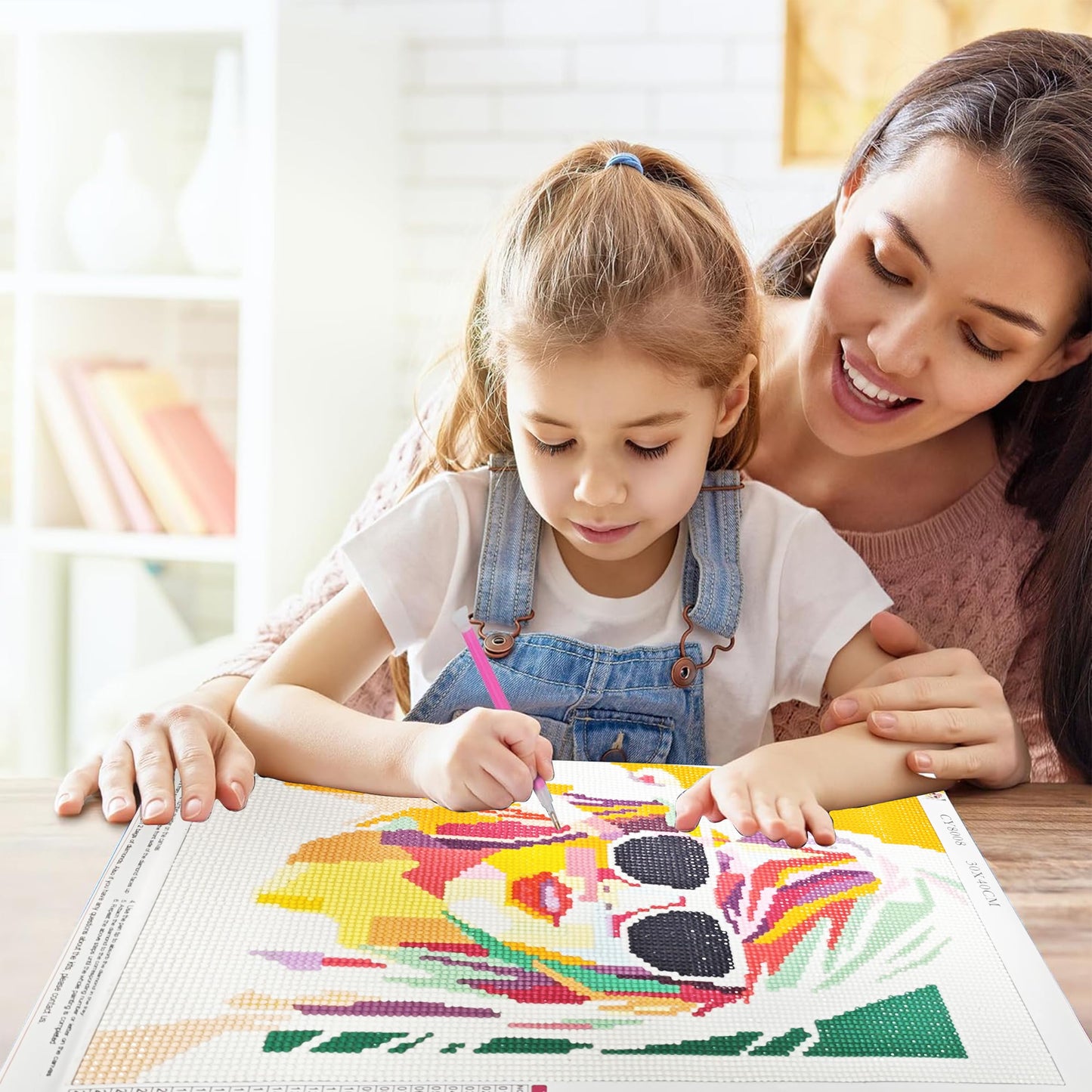 LETISH 5D Diamond Painting for Adults,DIY Diamond Painting Kits,Diamond Painting Kit Art for Wall Home Decor Arts Craft (Yellow Glasses)