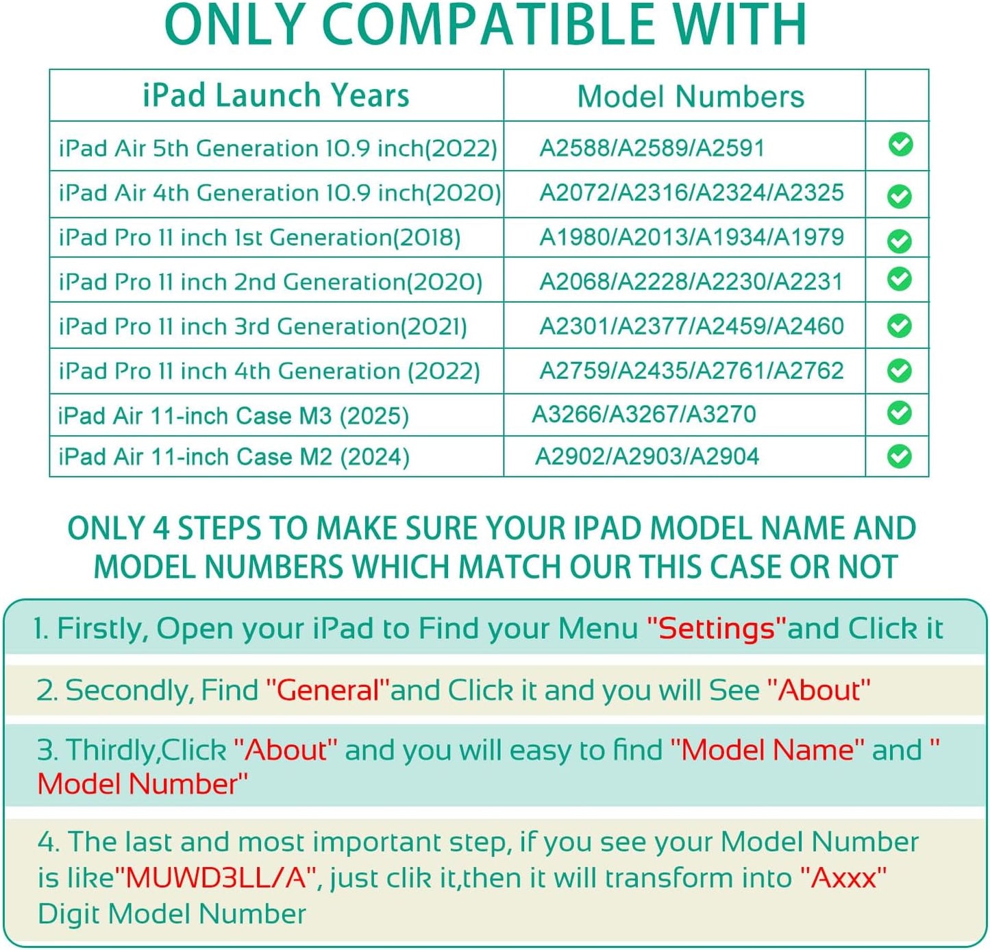 CutebriCase 11-inch M4/M3/M2, 5th/4th 10.9 Inch, 360 11-inch Rotating iPad Air Case Case for iPad Air Generation Swivel