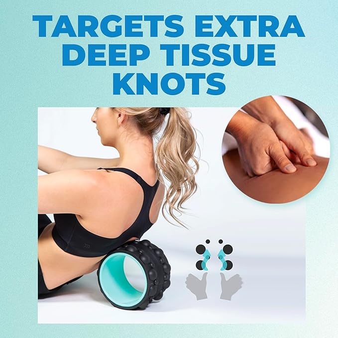 Chirp RPM Mini + XR 6" Wheel Bundle - Rolling Percussive Massager and Foam Roller Wheel, Supports Deep Tissue Massage and Back Pain Relief