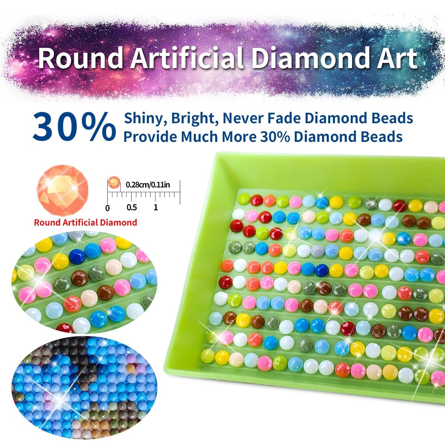 JATOK Large Diamond Painting Kits for Adults, Full Round Drill Moon Waterfall 5D Diamond Art Kits for Beginners, DIY Gem Art Picture for Gift Home Wall Decor, 40x70cm/15.7x27.5inch
