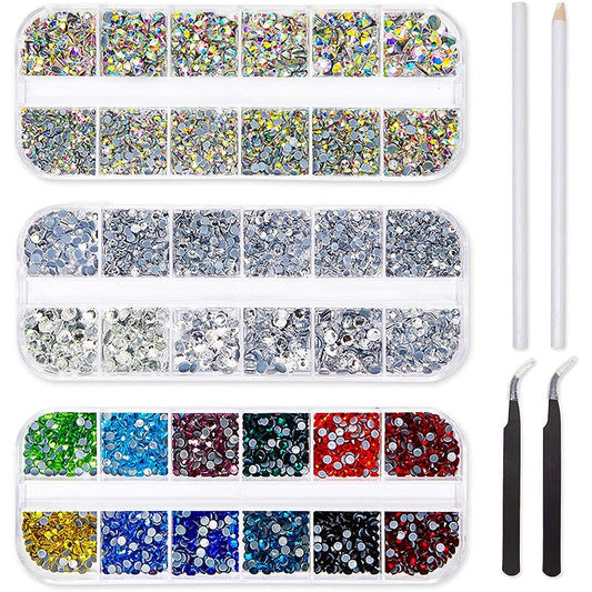 Bright Creations Hotfix Rhinestones Kit - Bedazzler Kit with Rhinestones for Clothes & Hotfix Gems - Bedazzle Tools & Dotting Pen - Nail Art Accessories & Crystals for Crafts - 6007 pcs