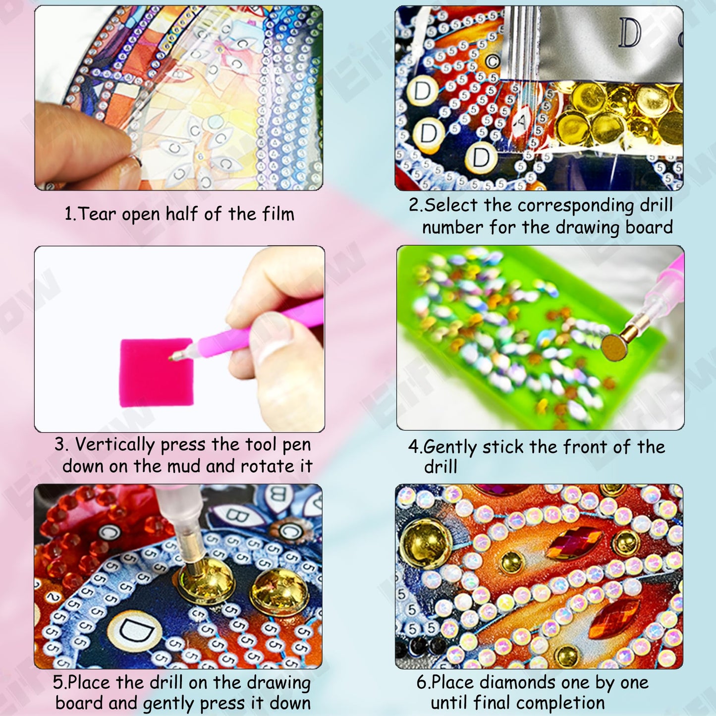 Eiflow Christmas Diamond Art Hanging Kit for Adults, DIY Diamonds Painting Door Hanger Board Kit, Special Crystal Diamond Art Painting Pendant Ornament (Wreath Snowman)