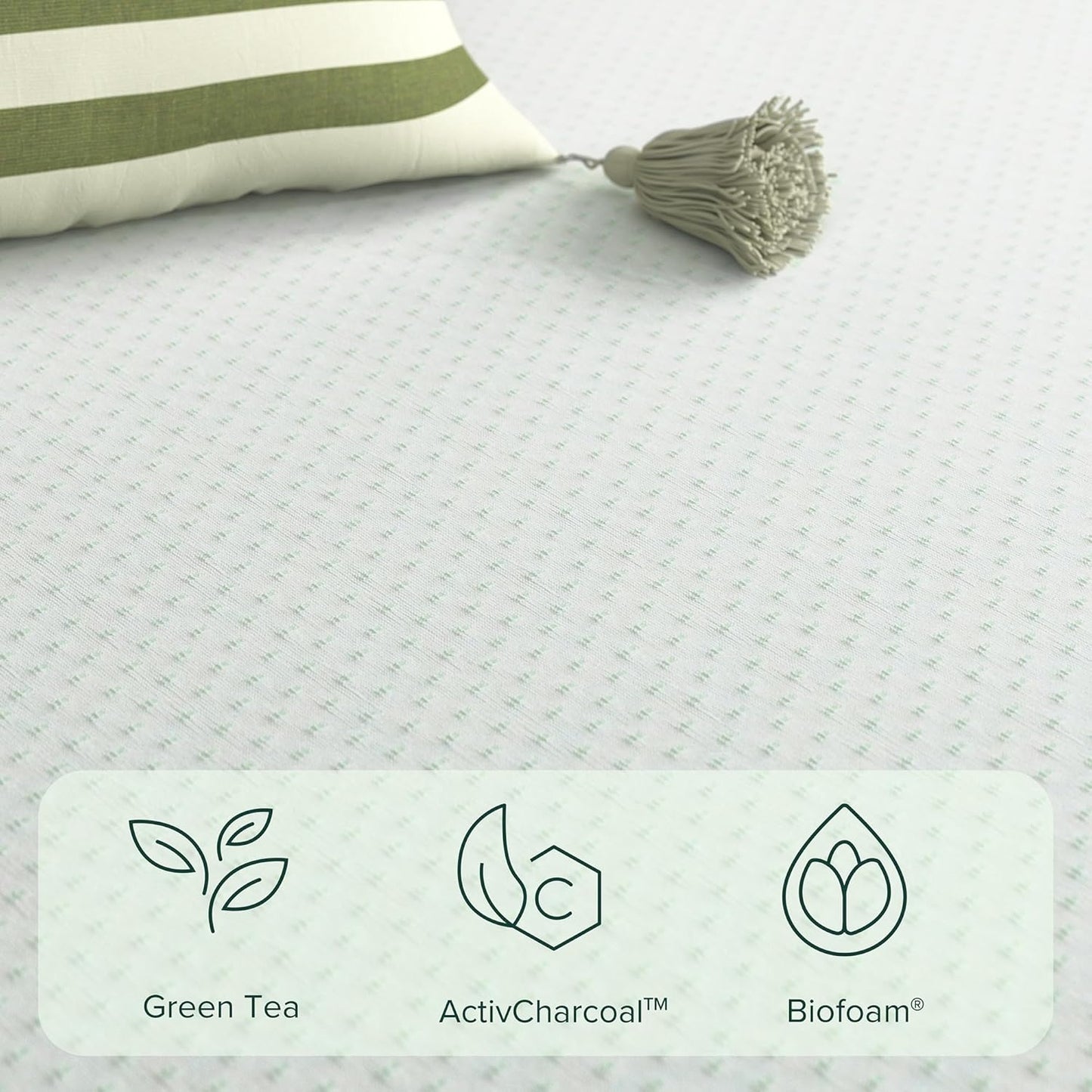 ZINUS Memory Foam Mattress - 12 Inch Green Tea Infused | California King Size Comfort