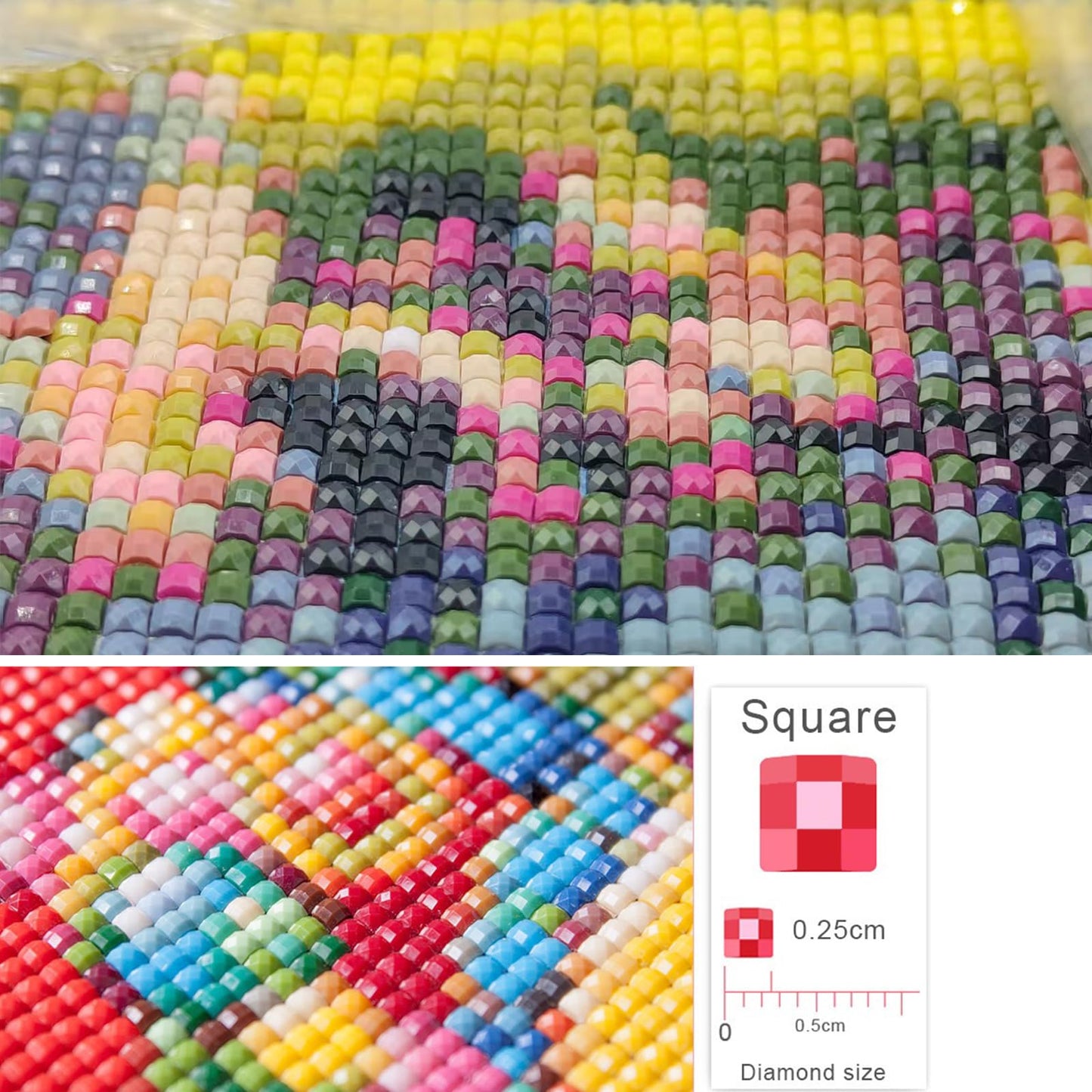 Lvmuu Large Diamond Art Kits for Adults Dragons, 5D DIY Full Square Drill Diamonds Painting Art Sets Paint By Numbers Art Craft Home Decor 16x16in