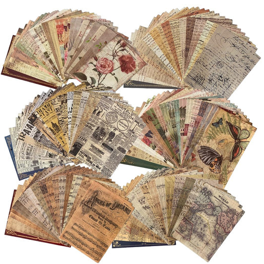 SUPJESWEK 180 Sheets Collage Material Vintage DIY Scrapbook Paper Journaling Scrapbooking Supplies for Notebook Decor Cottagecore Picture Frames DIY Bullet Journal Artwork Art Collage