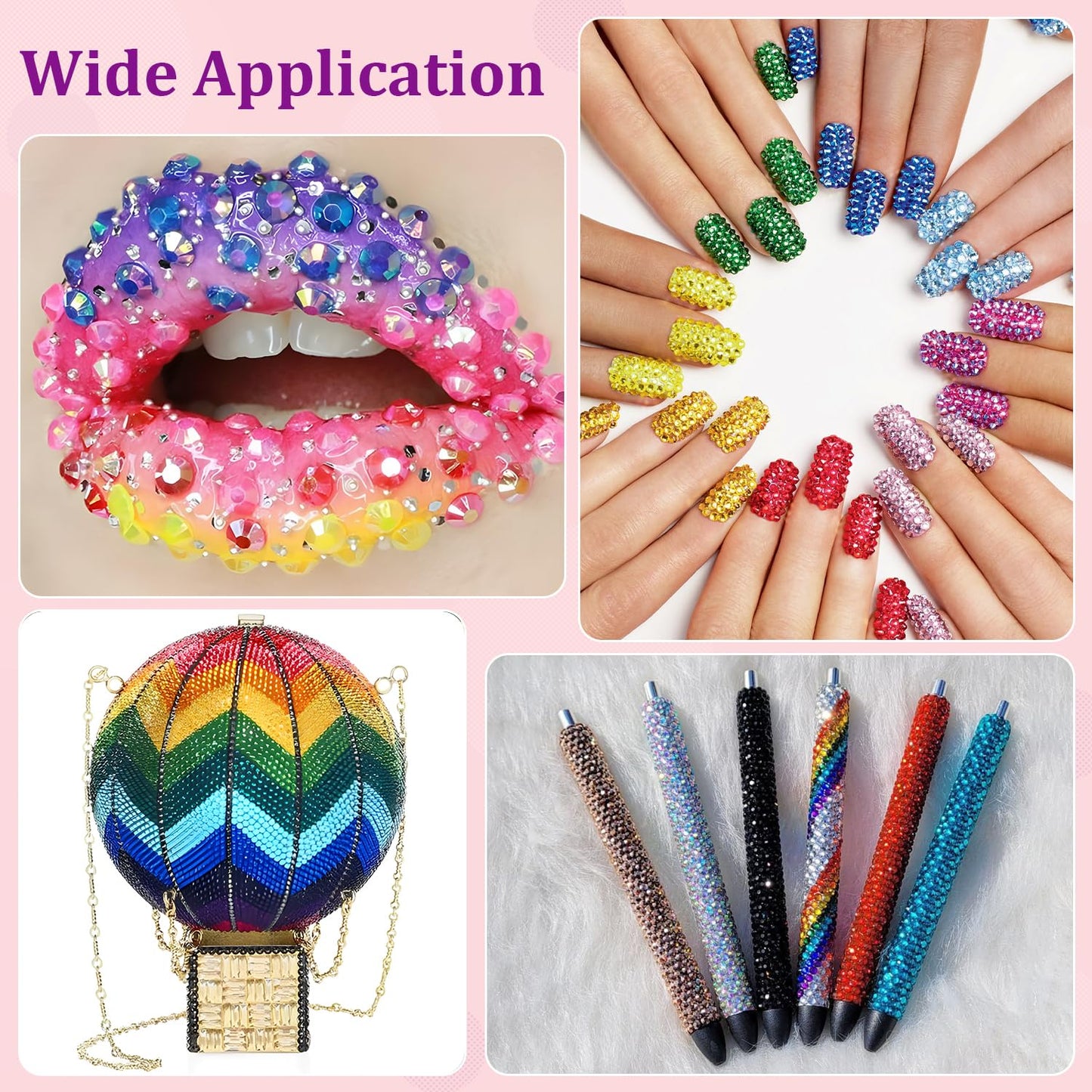 5200Pcs Resin Jelly Rhinestones for Crafting, Mixed-Color 5mm Flatback Gems, Bedazzling Crystal with 3Pcs 10ml B7000 Jewelry Glue for DIY Crafts Clothing Tumblers Shoes Nail Art