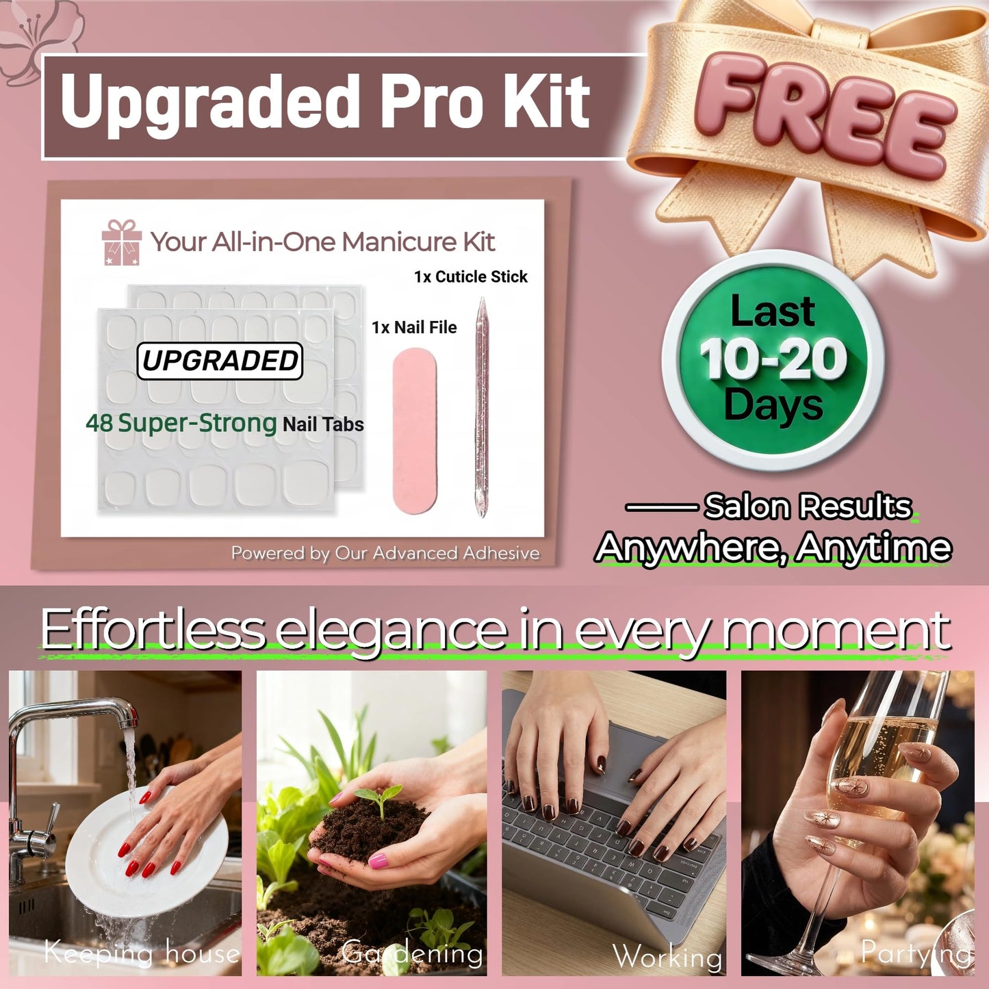 Gold French Tip Press On Nails for Women, Glossy Coffin Fake Nails with Metallic Swirl Design, Elegant Nude Full Cover Acrylic Nails Reusable Stick On Nails, 24PCS