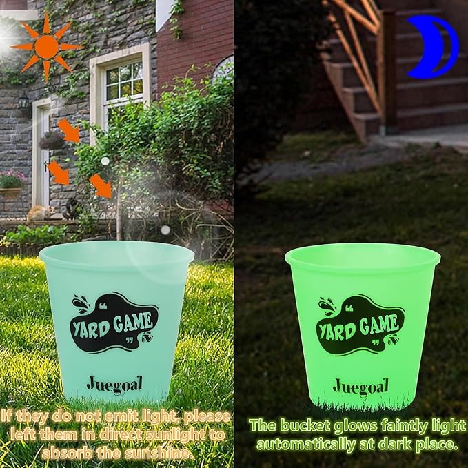 Juegoal Outdoor Giant Yard Pong Game Set Outdoor Toss Game Throwing Game for Beach, Camping, Lawn and Backyard