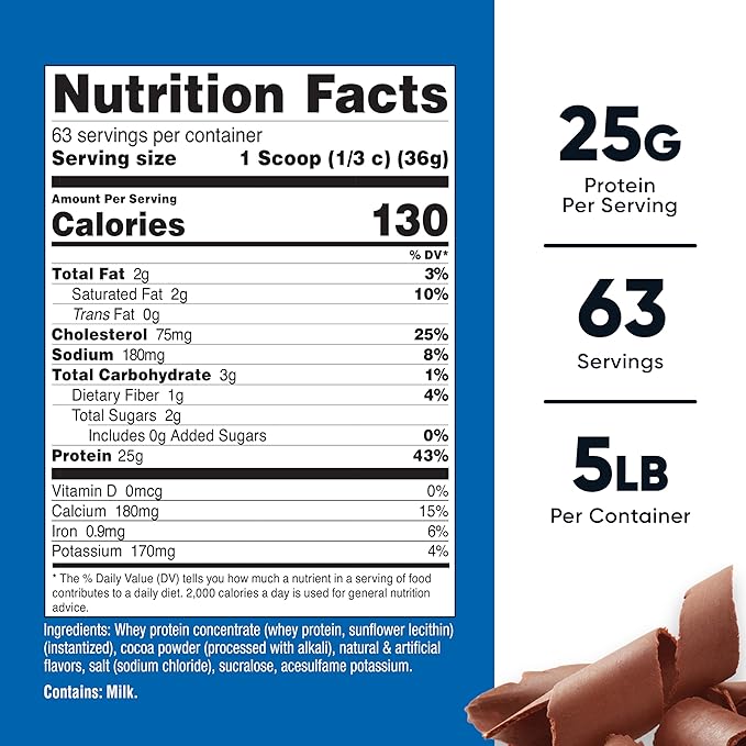 Nutricost Whey Protein Concentrate (Chocolate) 5LBS