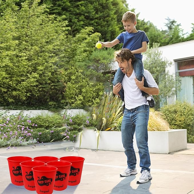 Juegoal Outdoor Giant Yard Pong Game Set Outdoor Toss Game Throwing Game for Beach, Camping, Lawn and Backyard