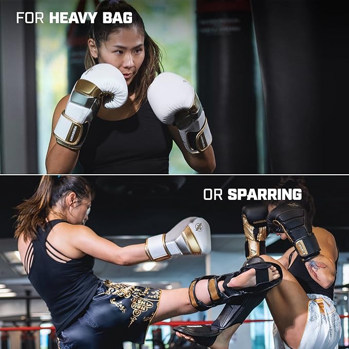 Hayabusa T3 Boxing Gloves for Men and Women Wrist and Knuckle Protection, Dual-X Hook and Loop Closure, Splinted Wrist Support, 5 Layer Foam Knuckle Padding