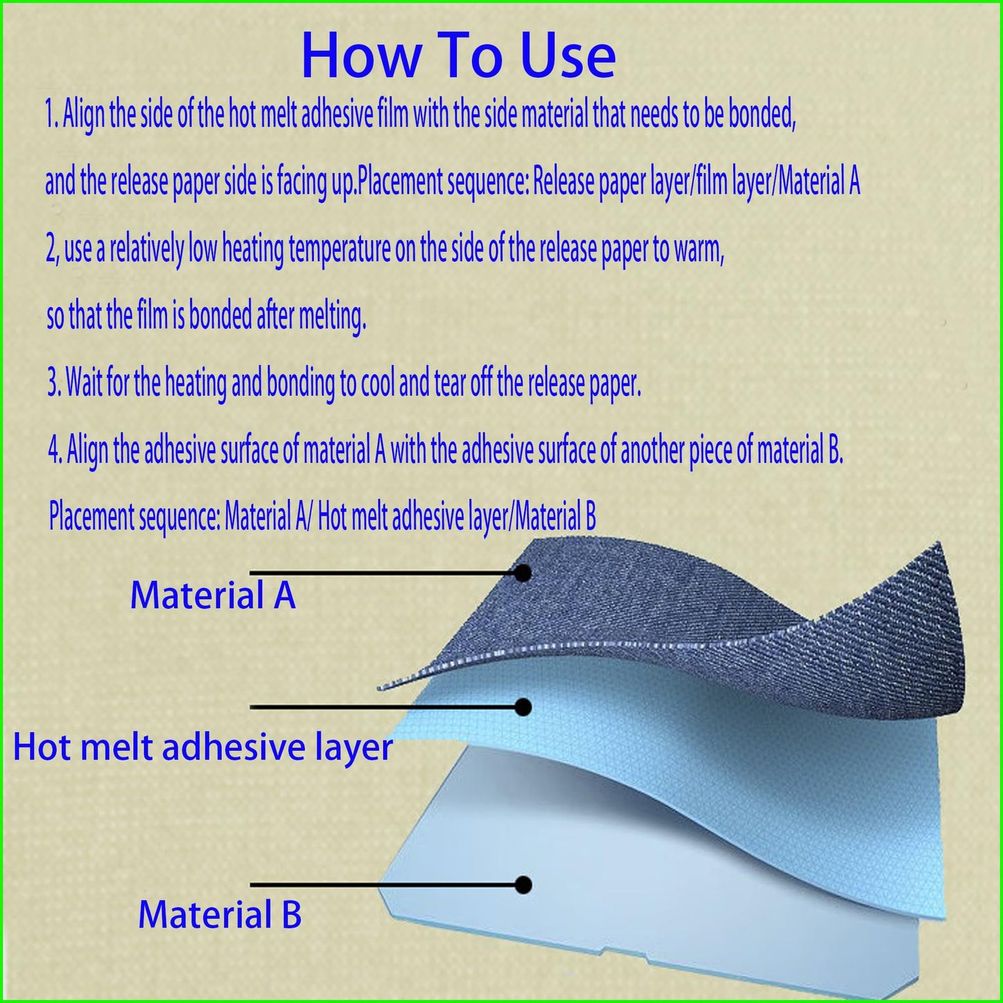 Double Sided Iron On Adhesive Film（12in x 11Yd），Heavy Weight Double-Sided Press-on Patch Heat Melt Fabric Glue Sheet Permanent Fusible Adhesive Sheets,for Crafts, Bags, Home Decoration.