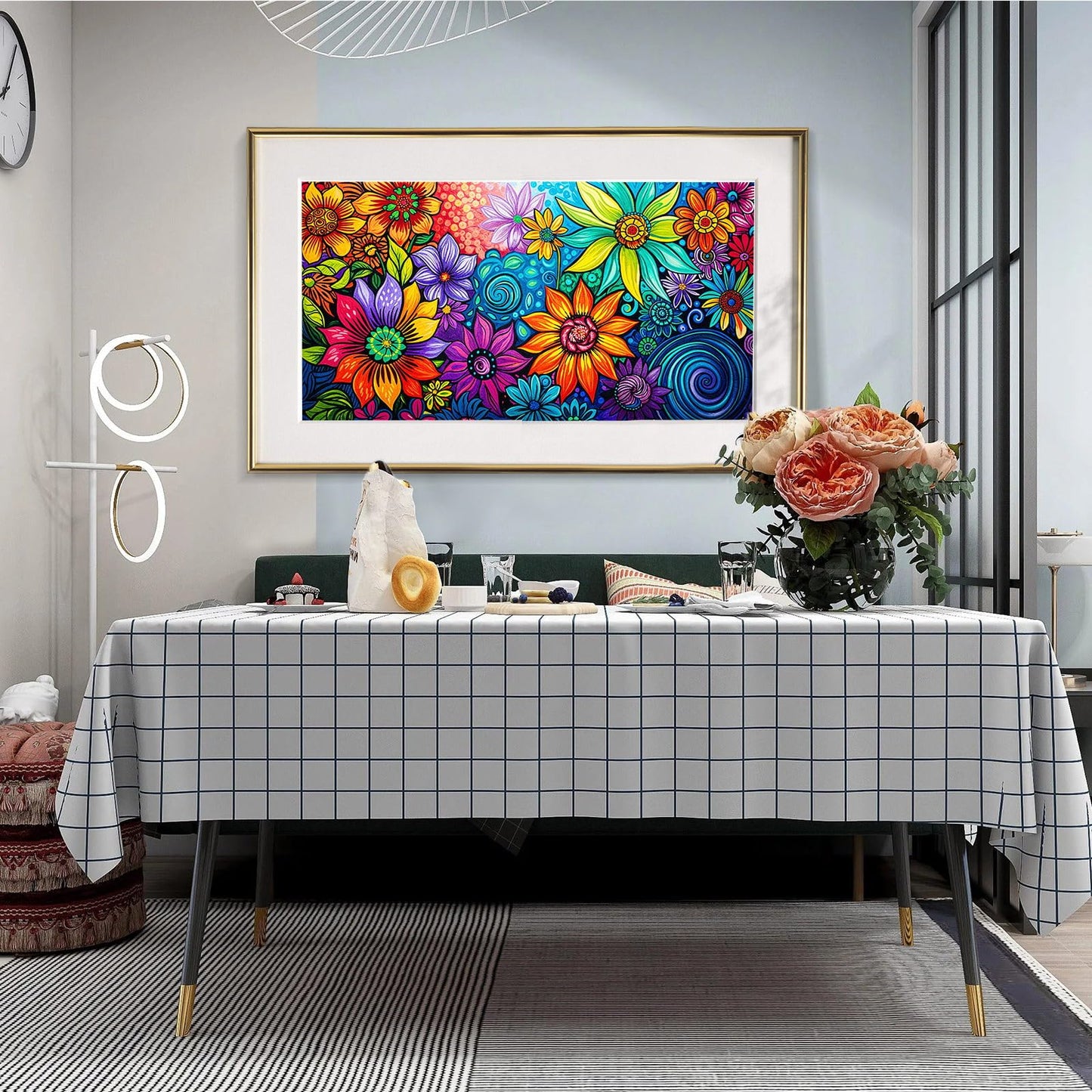 JOOZ Diamond Painting Kits for Adults - DIY 5D Large Diamond Art Kits for Adults Flowers, Full Drill Diamond Art Flowers Kit, Gem Art Kits for Home Wall Decor (27.5 X 15.7 Inch)