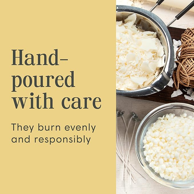 Mister Candle Citronella Candles, Ideal for Outdoor & Indoor Use, 3"x4" Yellow Pillar Candles Set of 3, Hand Poured, Premium Wax & Dripless, 60 Hour Burn Time