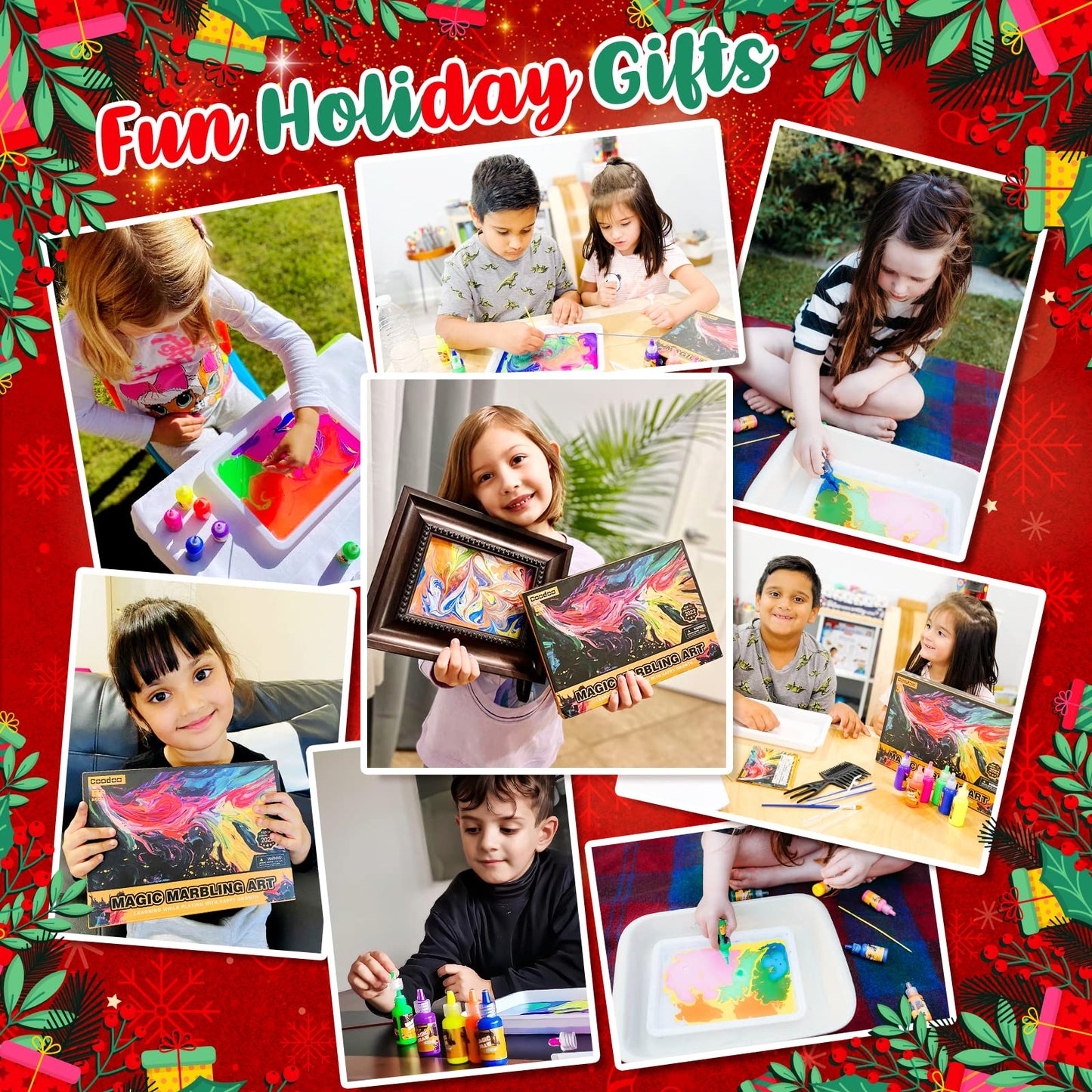 Water Marbling Paint for Kids - Arts and Crafts for Girls & Boys Crafts Kits Ideal Gifts for Kids Age 6-8 8-12