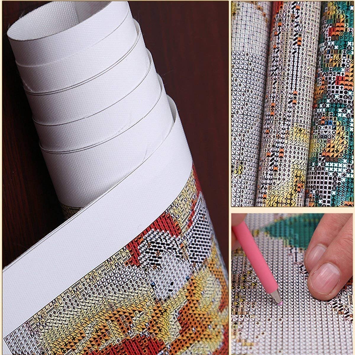 fufibwoesan Cartoon Animal Diamond Painting Arts and Crafts Round Full Drill Diamond Art Kits Decorative Wall Room Gift Digital Diamond Painting Kit for Beginners (30x40cm/12x16in) (P-O-K-023)
