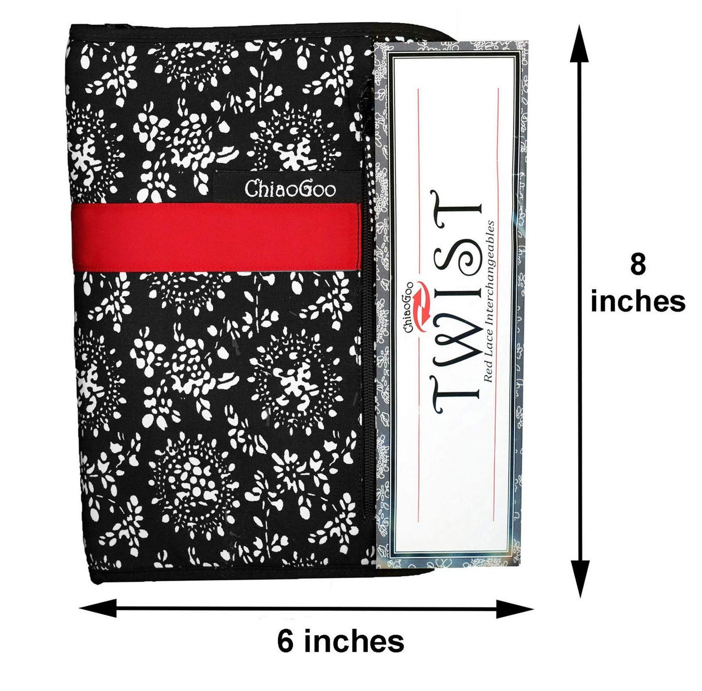 ChiaoGoo Twist Red Lace 4-Inch Complete 7400-C Interchangeable Circular Knitting Needle Set, Sizes US 2, 3, 4, 5, 6, 7, 8, 9, 10, 10.5, 11, 13, 15 with 6 Cords with Project Bag