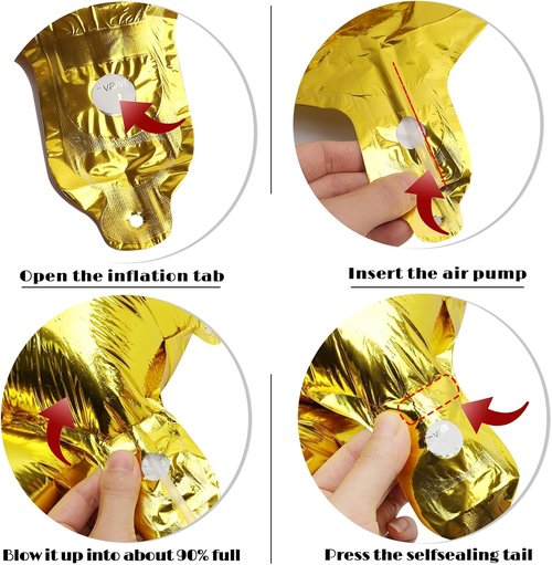 Gold Number 12 Balloon - 40 Inch Gold Birthday Decoration for 12th Year Celebration