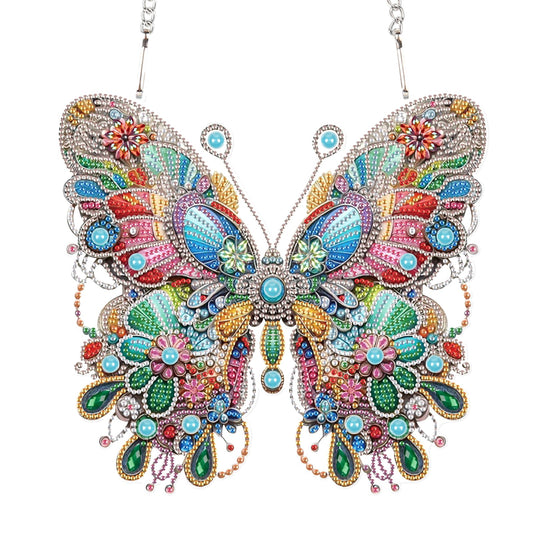 Diamond Art Painting Hanging Pendant, DIY Butterfly 5D Special Shape Crystal Diamond Art Partial Mosaic Making Craft Wreath Ornaments, Large size Home wall decor window decoration Handmade Gift