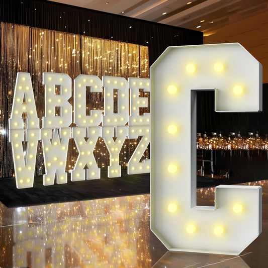 3FT Marquee Light Up Letter,Marquee Letters 3 Feet Tall, Large Led Sign for Party,Birthday Decorations,Graduation,Prom,Baby Shower(Letter C)