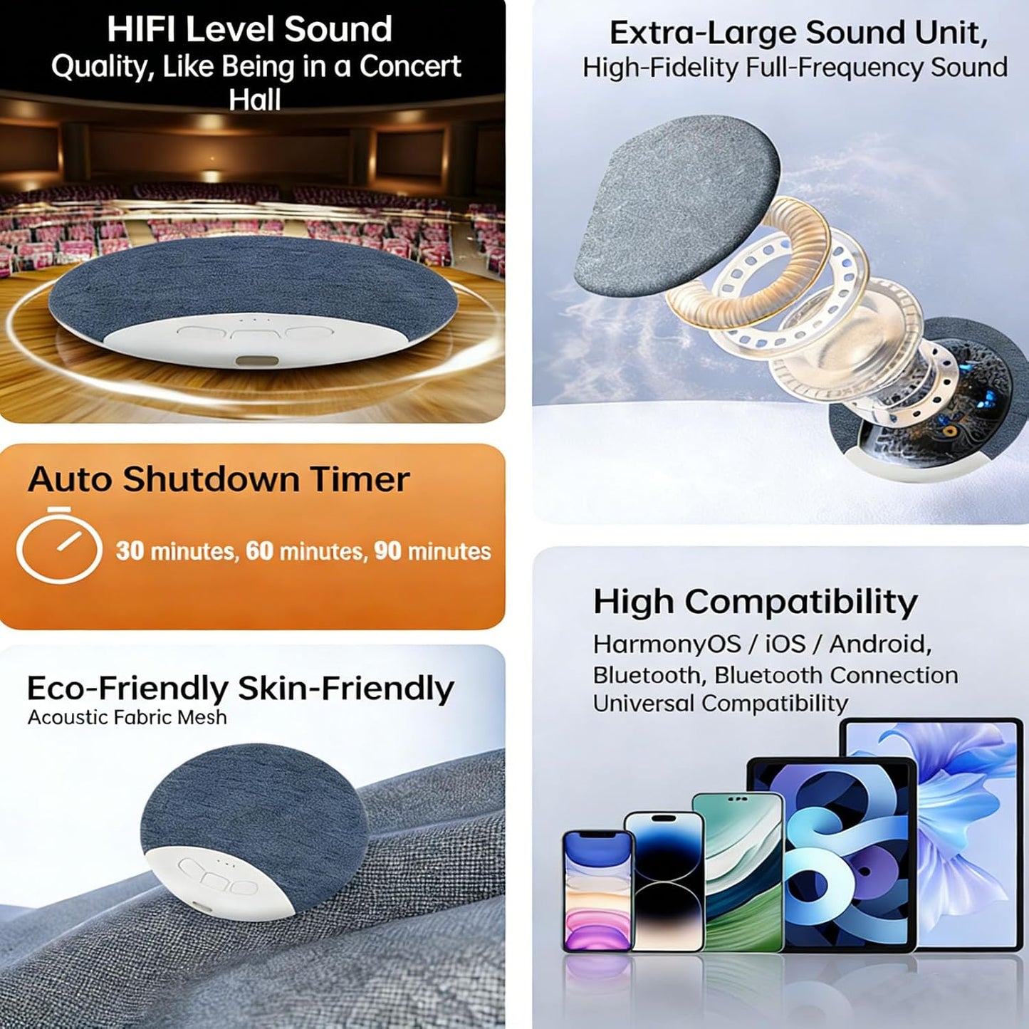 serfpardis 2026 (2Pcs New Pillow Speaker for Sleeping, Under Pillow Speakers for Sleeping Bluetooth with White Noise