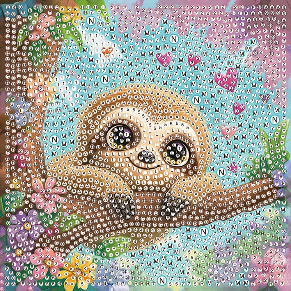 LCOZX 6x6 Inch 5D Diamond Painting Kits for Kids, 6 Pack Animal Full Drill Diamond Art, DIY Crafts for Beginners, Home Wall Decor, No Frame