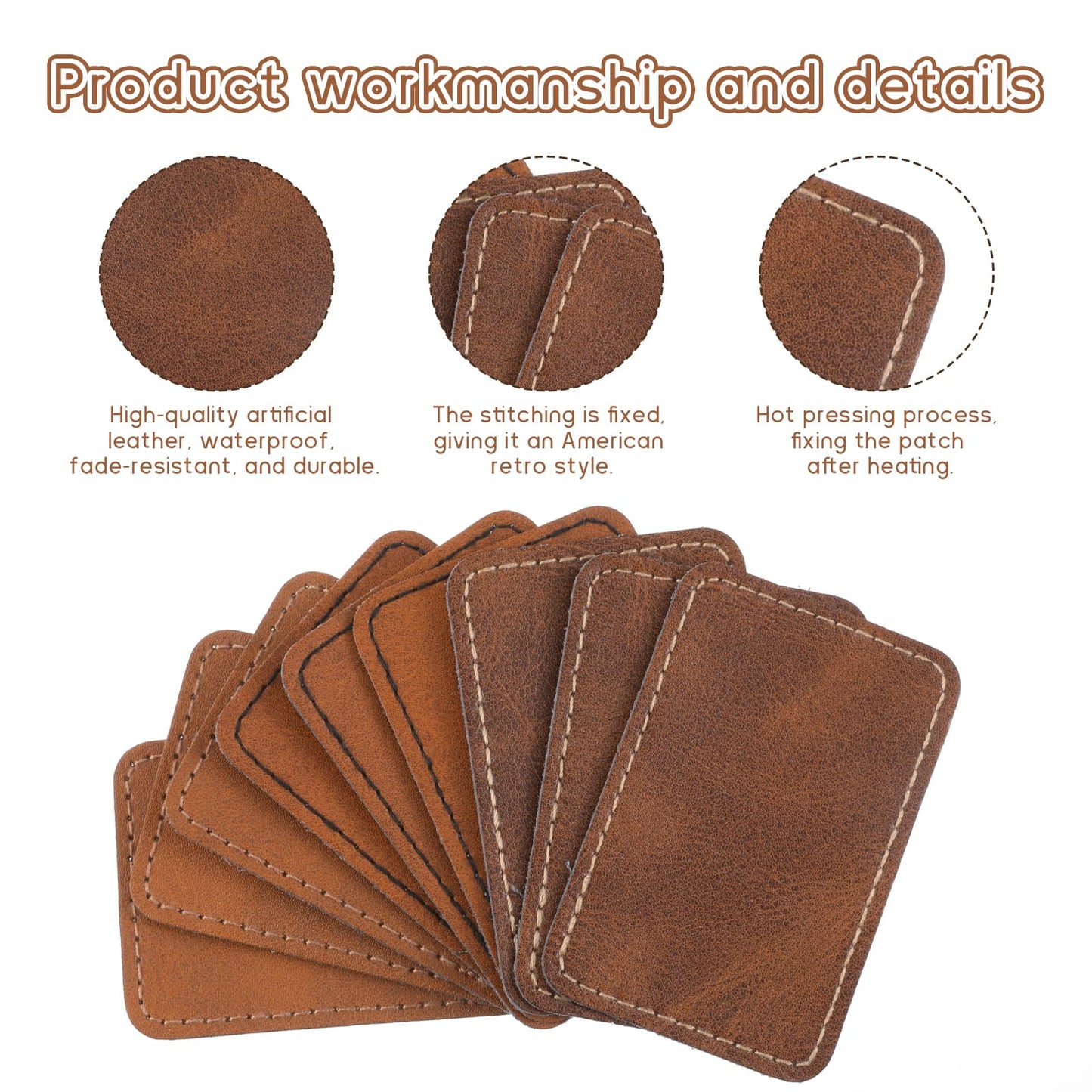 120 PCS Leather Patches for Hats, Blank Leatherette Hat Patches Iron on Patch Bulk Laserable for Repairing Hats and Clothing, Custom Laser Engraving and DIY Crafts-3 Colors