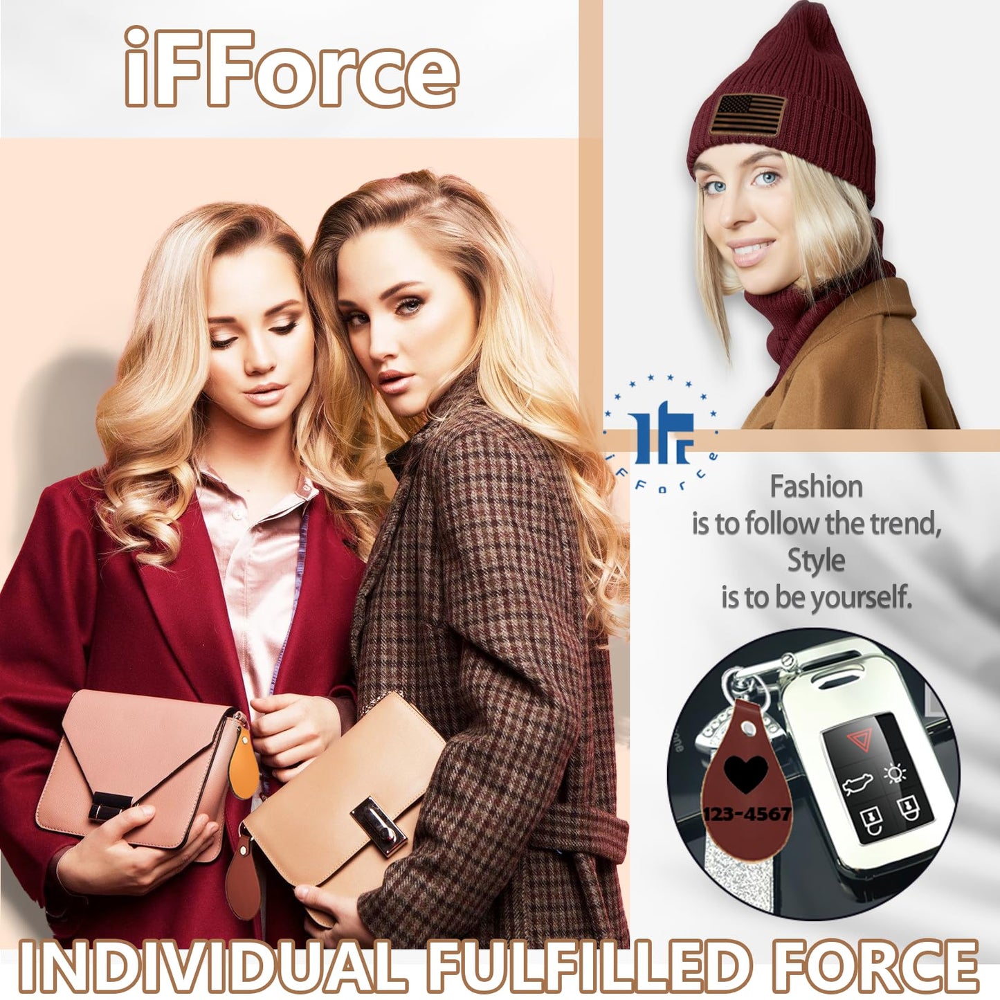 iFForce 60pcs Blank Patches for Laser Engraving & Iron On | PU Leather Repair Patches | Khaki & Brown 5 Colors 3 Shapes | Fix Hats, Jeans, Backpacks, Bags, Jackets | DIY Crafters & Designers