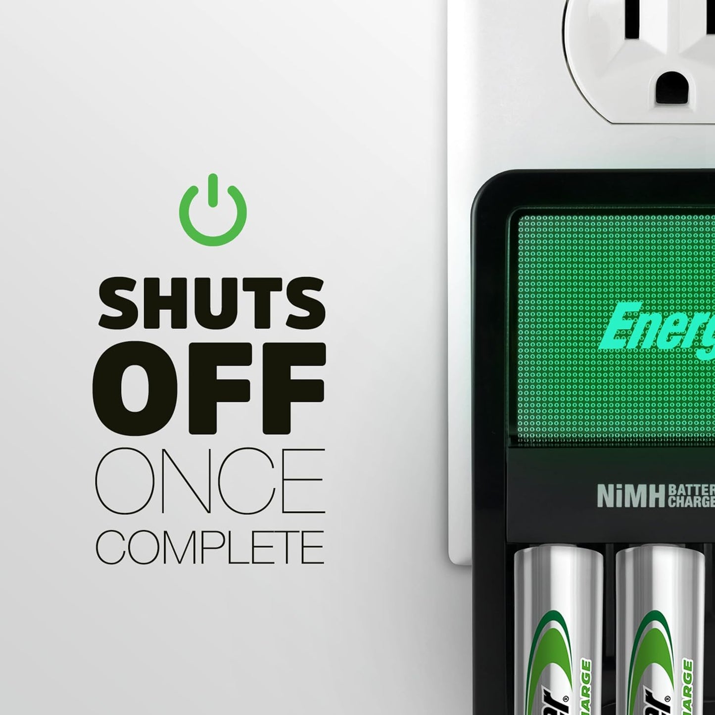Energizer Recharge Value Charger for NiMH Rechargeable AA and AAA Batteries
