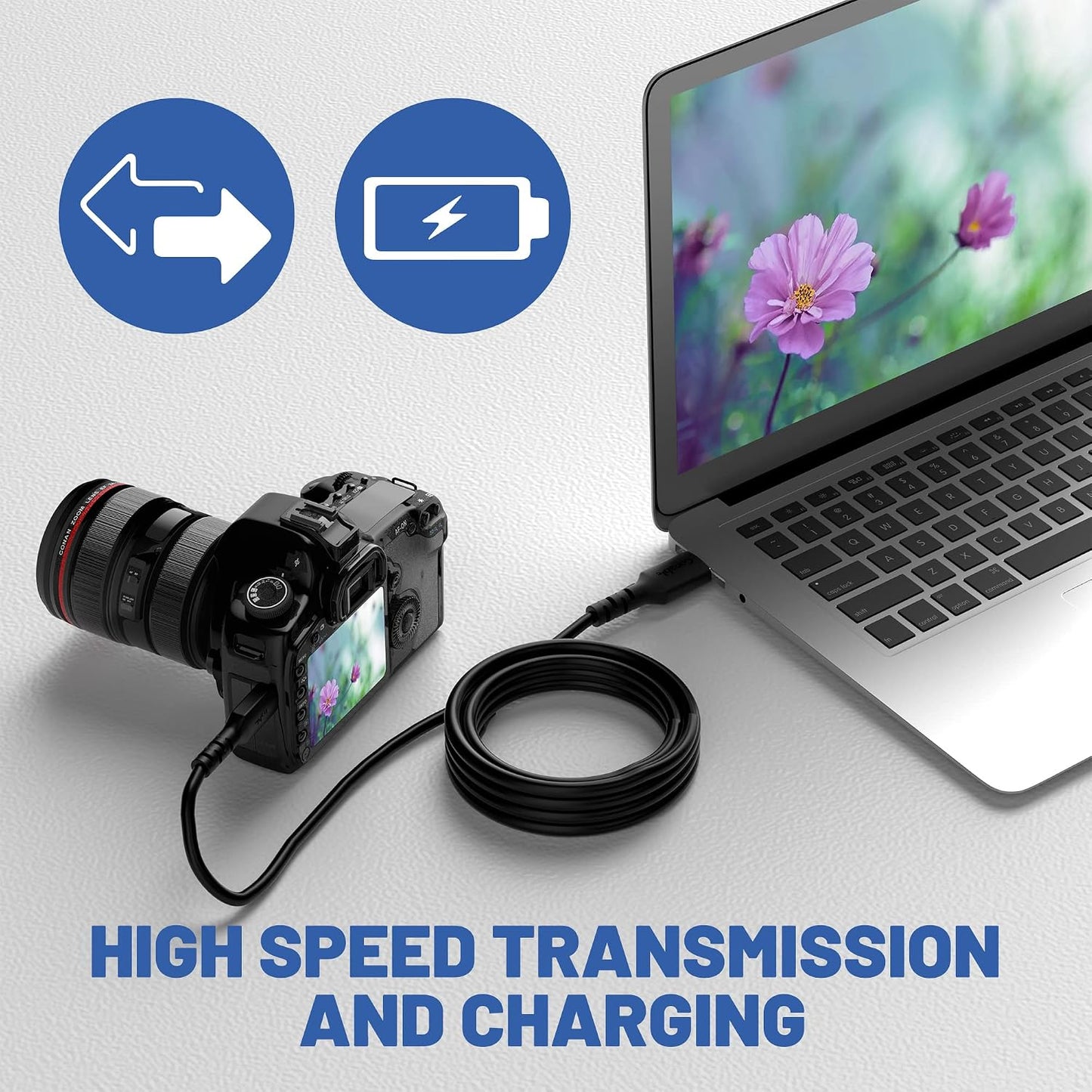 BestCH MP3 NS-DV720P/BL 2 NS-DV1080P Mini USB Data/Charging Cable Cord Lead Compatible with Insignia Player Sport