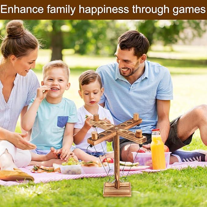 Ring toss Game for Adults,Yard Games,Wooden Rings for Ring toss,Outdoor Indoor Games,Bars Hook and Ring Game,Suitable for Camping,Party,Backyard Games.Adult Games for Game Night,