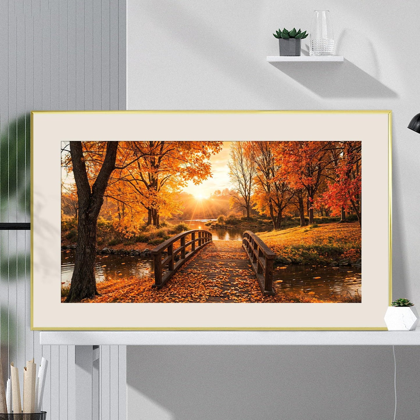 HeeBenor Large Landscape Diamond Painting Kits, 5D Sunset Diamond Art Kits for Adults, DIY Full Drill Large Landscape Diamond Painting, Sunset Gem Art Painting for Wall Decor 27.5X15.7 Inch