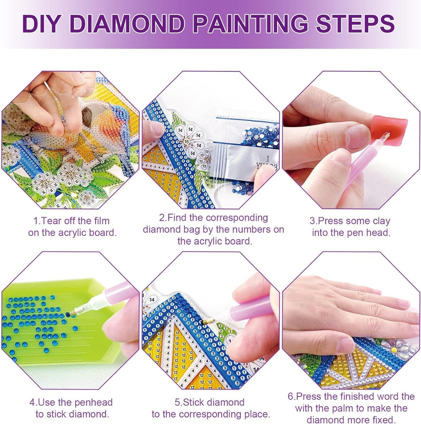 AIBOERL Diamond Art Hanging Kit for Adult,Special Shaped Rhinestone,Double Sided 5D DIY Acrylic Diamond Art Painting Window Pendants Home Garden Wall Hanging Kits Hanging Ornament (Hummingbird)