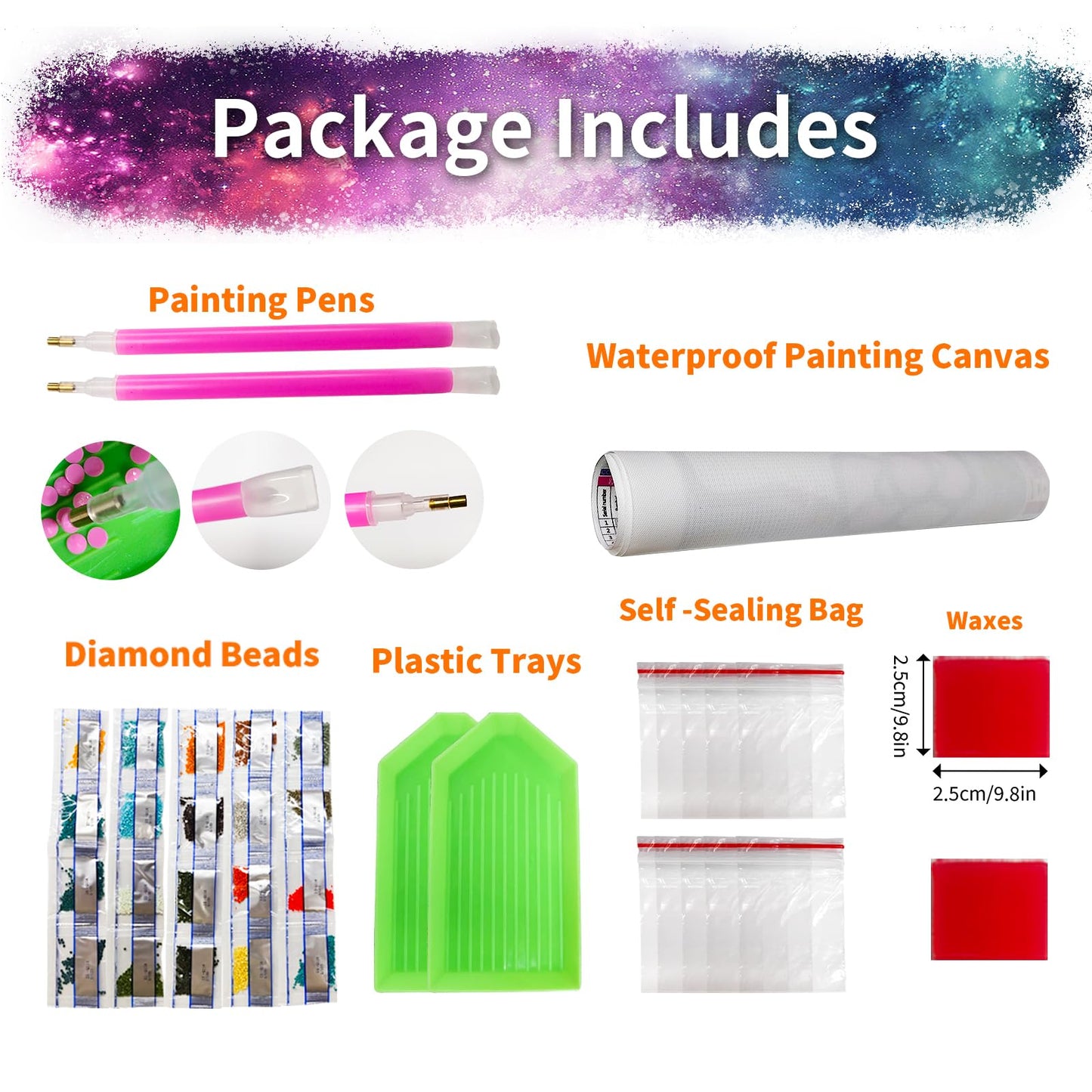 JATOK Abstract Large Diamond Painting Kits for Adults (27.6 x 15.7 inch), 5D Diamond Art Full Round Drill DIY Embroidery Pictures Arts Paint by Number Kits for Home Wall Decor