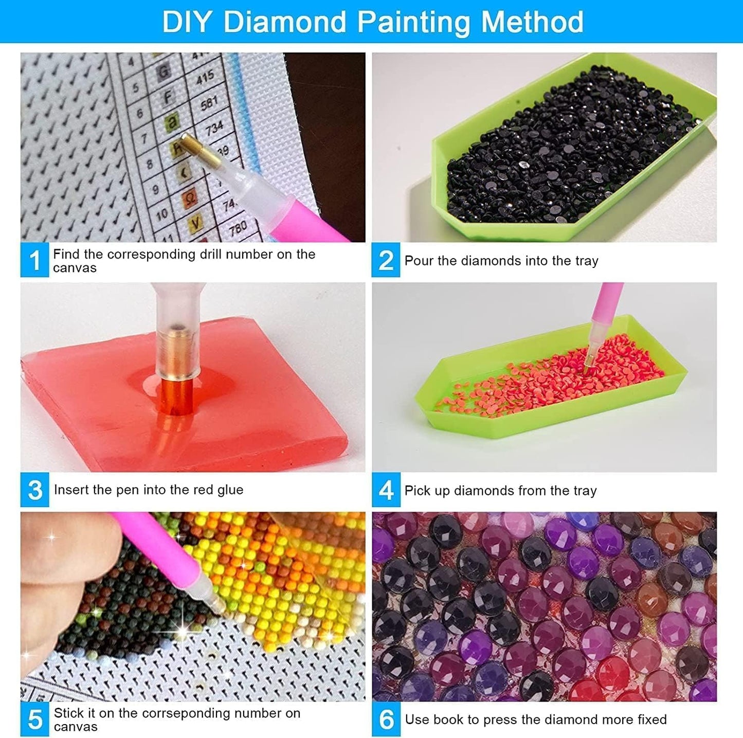 GemZono 4 Pack Diamond Art Painting Kits for Adults, Ball Sports 5D Diamond Painting Dots Art Kits for Adults Beginner, Balls DIY Full Round Gem Crystal Art Paint by Diamond, Home Wall Decor 12x 12 in