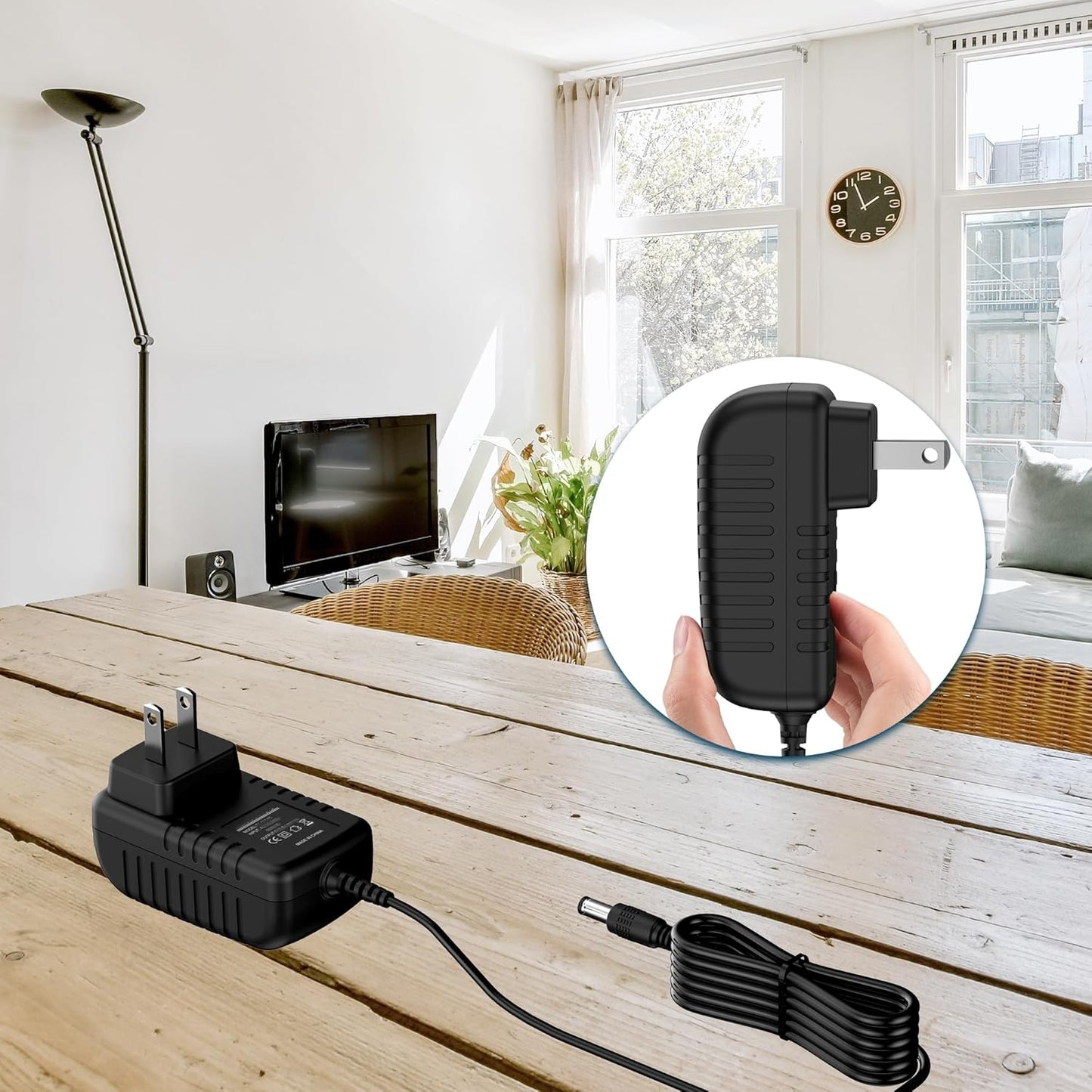 DHJWKFEDH HB24 HB32 HB32RX AC Adaptor Charger Compatible with HelloBaby Wireless Audio Video Baby Monitor Power Supply