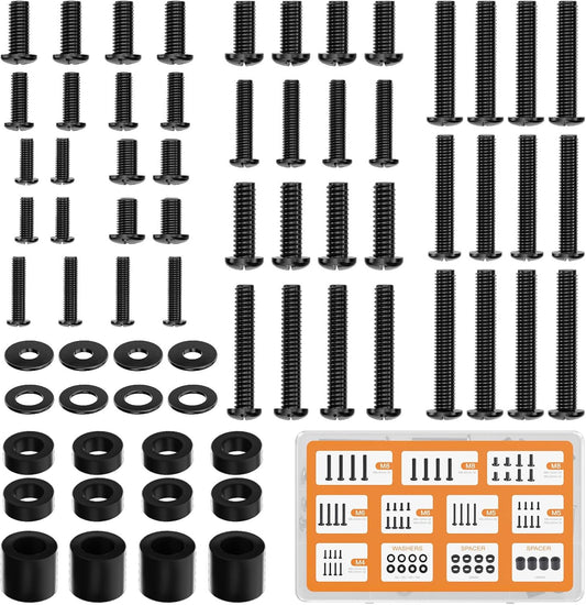WALI Set M4 M5 M6 M8 80 inch Universal TV Mounting Hardware Kit Includes TV Screws and Spacer Fit Most TVs up