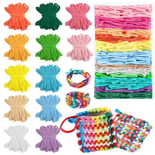 Lignumix 1200 Pcs Refill Loops for 7 Inch Weaving Loom, 12 Color Loom Loops for Potholder Making, Durable Nylon Craft Bands for Adults Home & DIY Weaving Projects(Pastel Color)