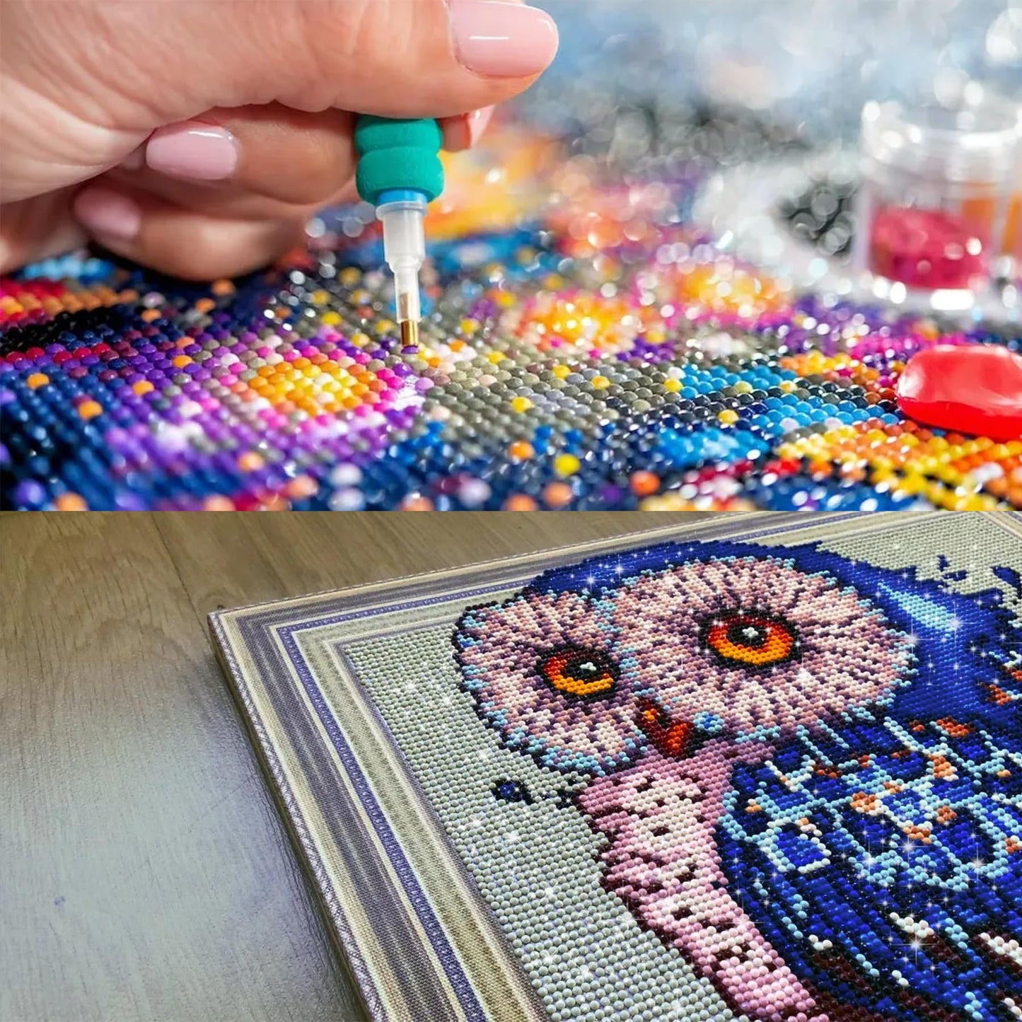 DIY Diamond Painting Kits, 5D Full Drill Rhinestone Cross Stitch Embroidery Art, Funny and Easy