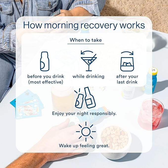 Morning Recovery Electrolyte, Milk Thistle Drink Proprietary Formulation to Hydrate While Drinking, Highly Soluble Liquid DHM, Non GMO, Vegan, Gluten-Free, Sugar-Free Lemon, Pack of 6