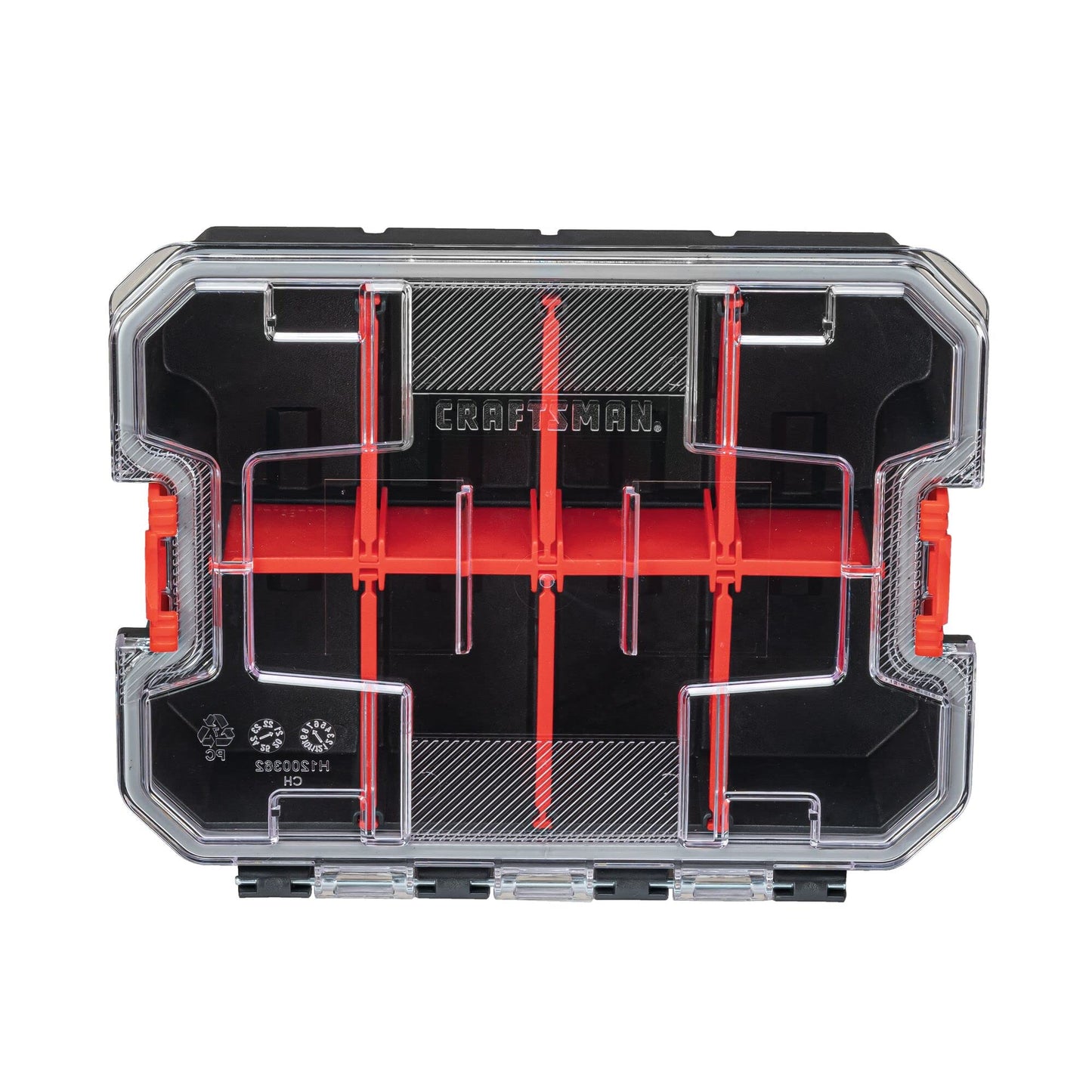 CRAFTSMAN VERSASTACK Storage Organizer, Small Parts Organizer, 8 Compartments, Lid Includes Secure Latch (CMST17827)