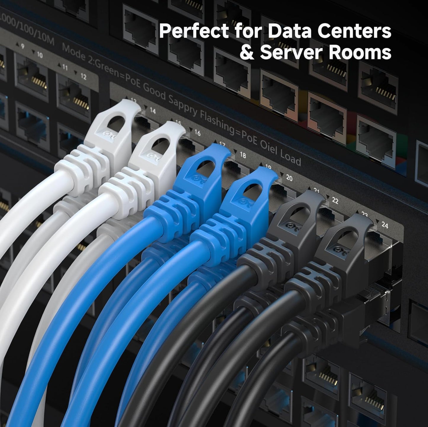 10Gbps 5-Pack 6A 7ft, 6A Cat6A Cable Matters Snagless Shielded Cat Ethernet Cable - Cat Cable, Cord, Ethernet Cord