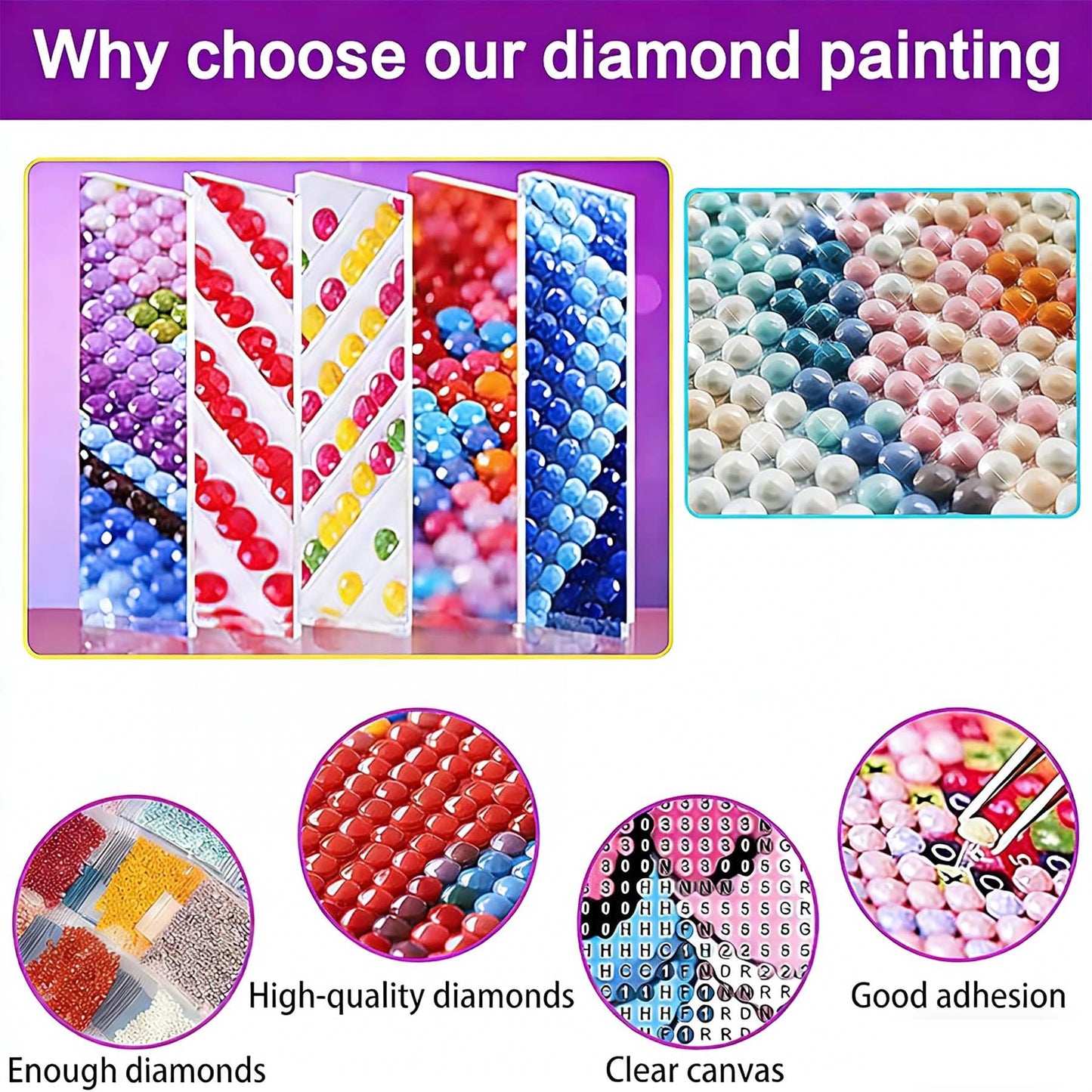 croshom Sunset Diamond Art Kits for Adults, 6 Packs Beach Diamond Painting Kits for Adults Beginners, 5D DIY Full Round Drill Gem Craft for Adult Gifts, Home Wall Decor 12" x 16"