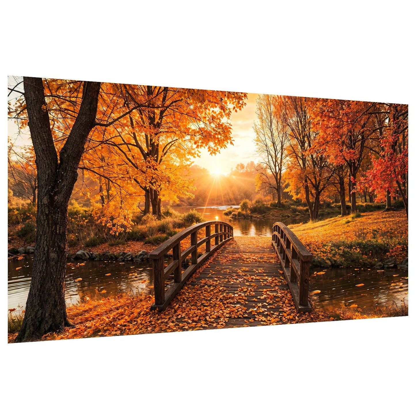 HeeBenor Large Landscape Diamond Painting Kits, 5D Sunset Diamond Art Kits for Adults, DIY Full Drill Large Landscape Diamond Painting, Sunset Gem Art Painting for Wall Decor 27.5X15.7 Inch