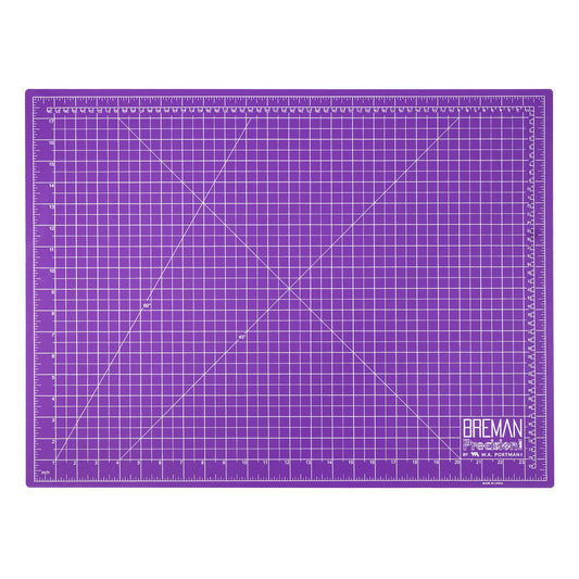 Breman Precision 18x24 Inch Self Healing Cutting Mat – 2-Sided 5-Ply PVC Purple/Gray Cutting Mats for Crafts, Sewing, Quilting & DIY Projects with Durable Non-Slip Surface and Precise Grid Lines