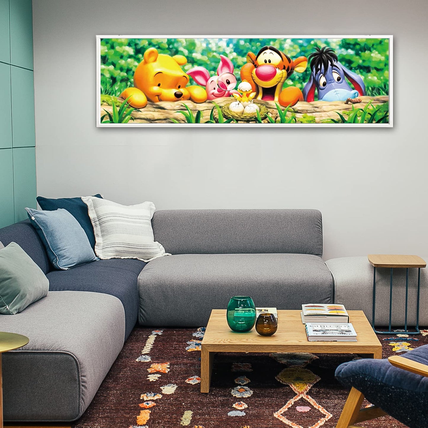 Cartoon Friends Large Diamond Painting Kits for Adults - 5D Diamond Art Kits for Adults Kids Beginner,DIY Full Drill Diamond Dots Rhinestone with Tools Accessories for Home Wall Decor Gifts 36x12inch