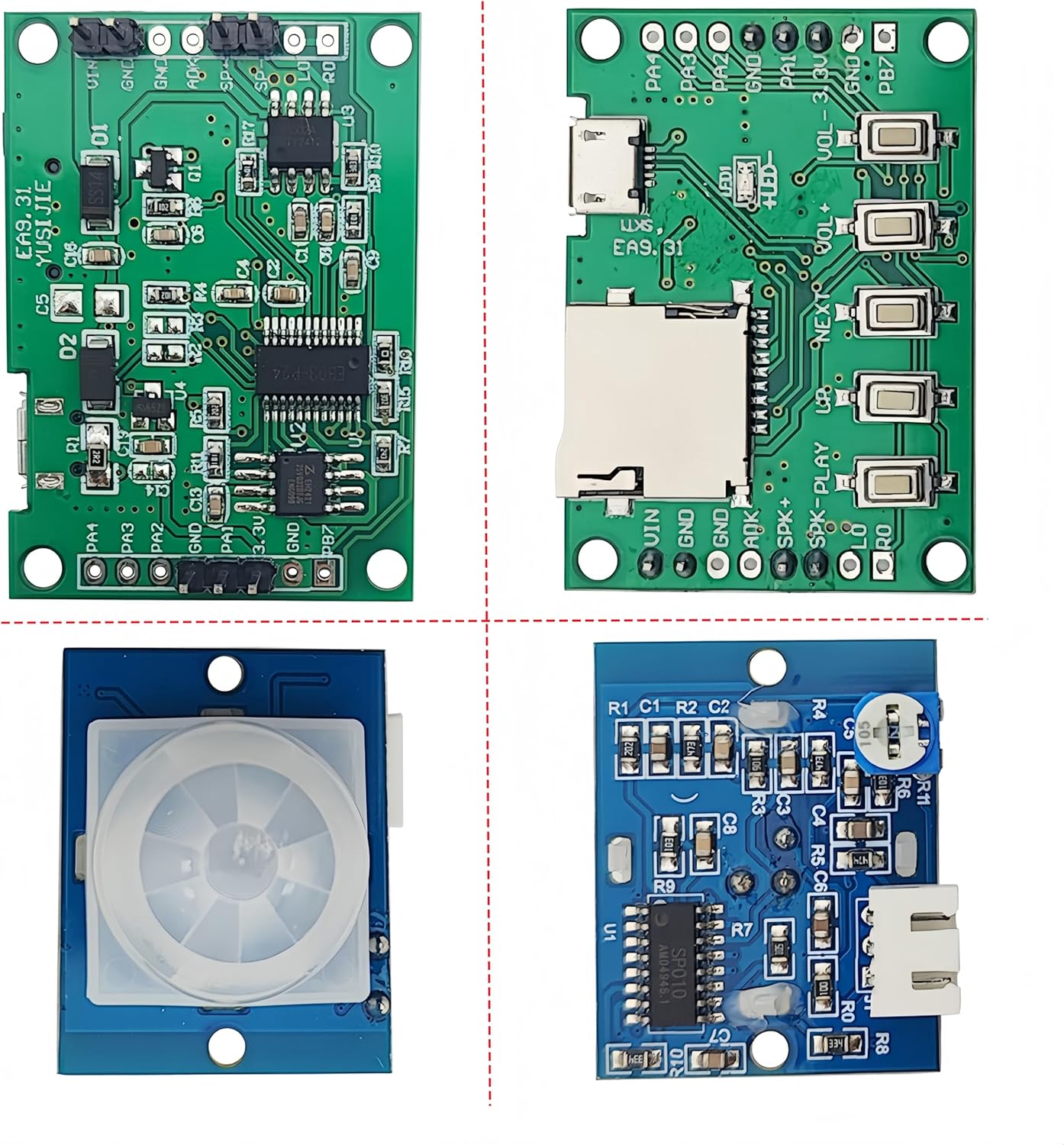 Yuuhseel MP3 DIY Audio Recorder and Player Kit Music Voice Recording Module DIY Welcomer Sound Recording Board