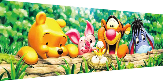 Cartoon Friends Large Diamond Painting Kits for Adults - 5D Diamond Art Kits for Adults Kids Beginner,DIY Full Drill Diamond Dots Rhinestone with Tools Accessories for Home Wall Decor Gifts 36x12inch